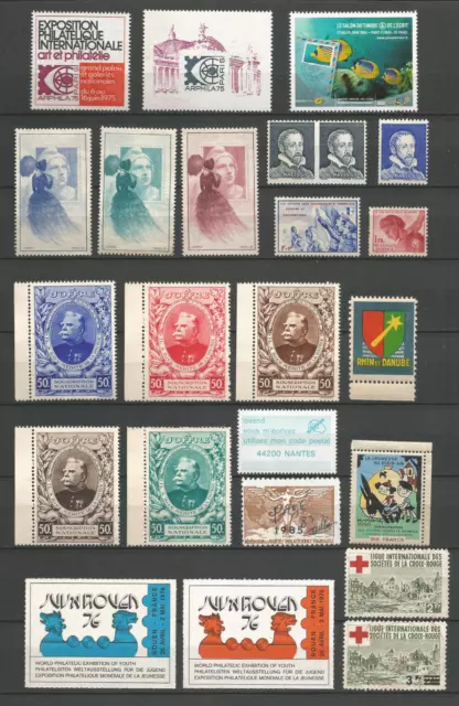 Rarement Propose ! Lot Timbres France Stock Vignettes Très Belle Cote !!!