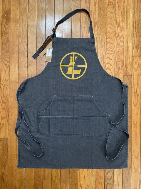 Leupold Reprime Artisan Collection Jean Stitch Bib Apron Black Denim for Grill