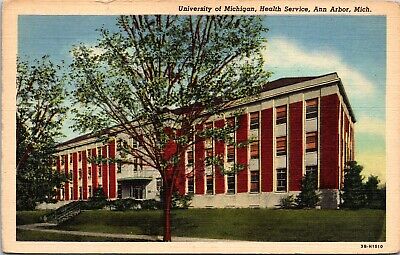 University Of Michigan Health Service Ann Arbor Michigan c1943 Unposted Postcard