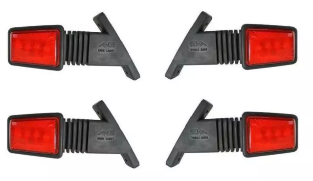 4x Côté LED Marqueur Feux Rouge Blanc 24V Camion Remorque pour Iveco Man DAF