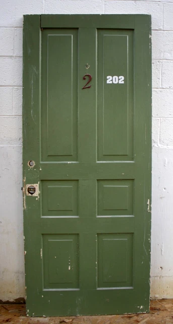2 avail 34"x82 Antique Vintage Victorian SOLID Wood Wooden Interior Door 6 Panel