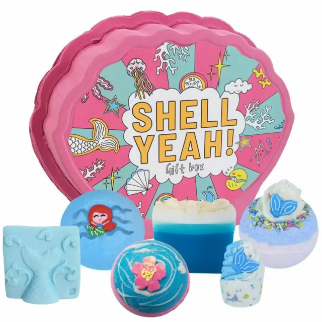 Bomb Cosmetics Set cadeau de bain 6 pièces Shell Yeah Gift Pack, bombes de ba...