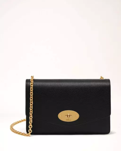 Mulberry 'DARLEY' Small Black Classic Grain Leather Bag - $750 - BNWT