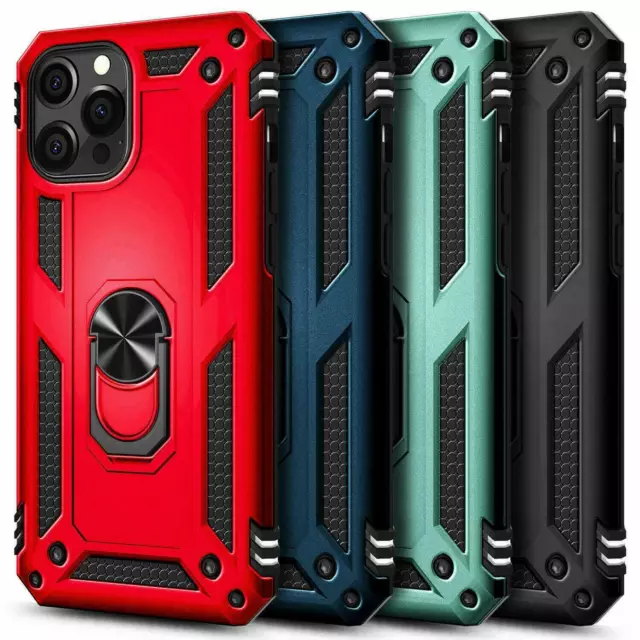 For Apple iPhone 12 Mini Pro Max Ring Case, Slim Armor Shockproof Stand Cover