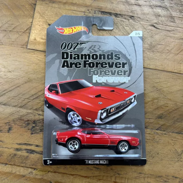 Hot wheels 007 Diamonds Are Forever Red 71 Mustang Mach 1 Boxed Car