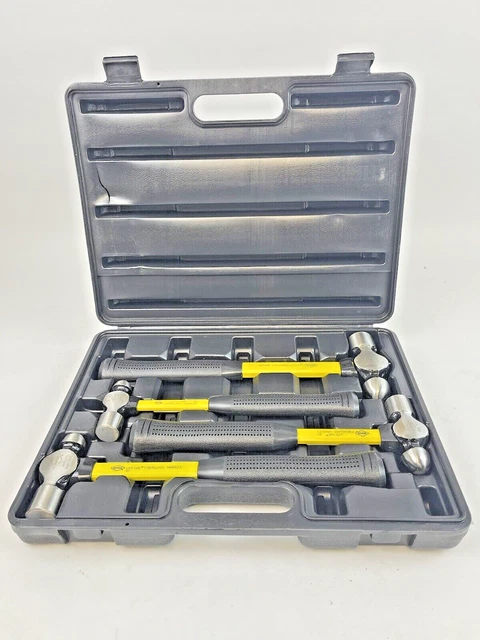 NUPLA TOOLS - 5064 - FOUR PIECE BALL PEIN/ PEEN HAMMER SET  8,12,16,24 oz, CASE