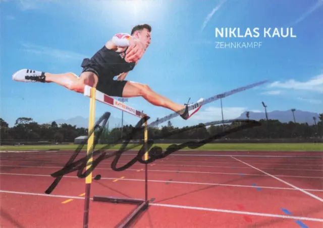 Niklas Kaul UH Leichtathletik Olympiade original Autogrammkarte 8570 E