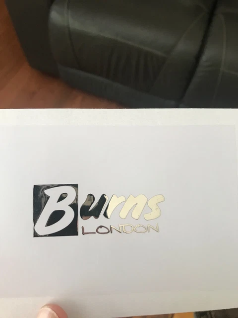 BURNS GUITAR DECAL 3D Metal Chrome headstock Restoration decal Sticker ...