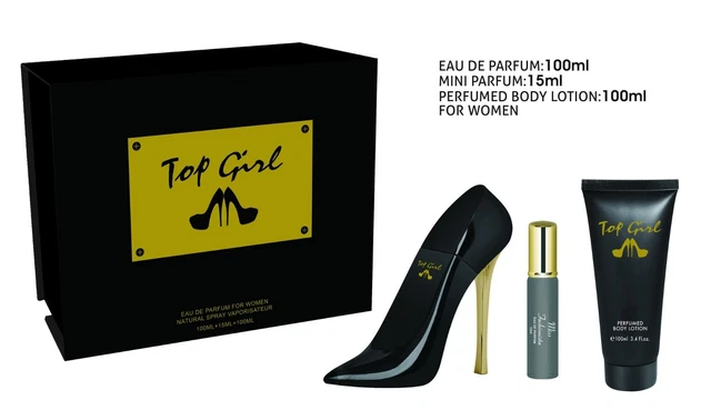 TIVERTON GIFT SET TOP GIRL BLACK 100ml Eau De Parfum Body Lotion