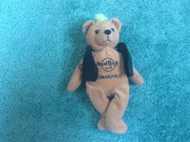 Hard Rock Cafe Live Love Rock Indianapolis Bean Bag Teddy Bear Plush 2010