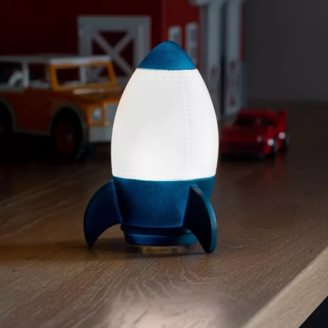 Soft Glow Space Rocket Shaped Night Light Bed Side Lamp