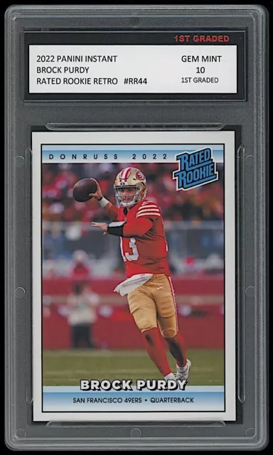 Brock Purdy 2022 Panini Instant 1St Graded 10 Rated Retro Rookie Card Rc 49Ers