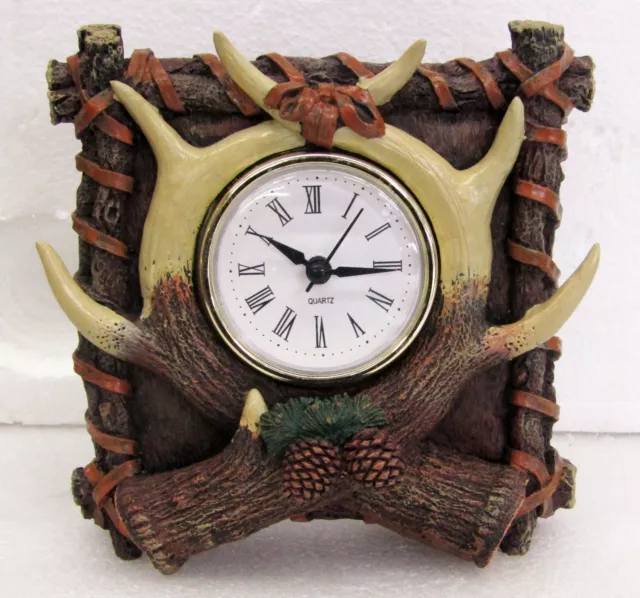 Horloge De Bureau À Cône En Pin Cerf Bois Modèle 861429