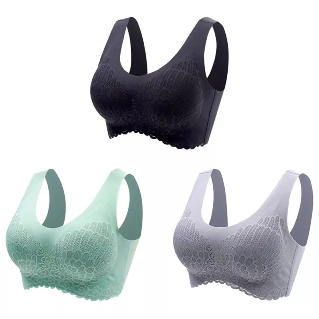 Damen Sport BH Bustier ohne Bügel Yoga Jogging Unterwäsche Comfort Push Up Brapd