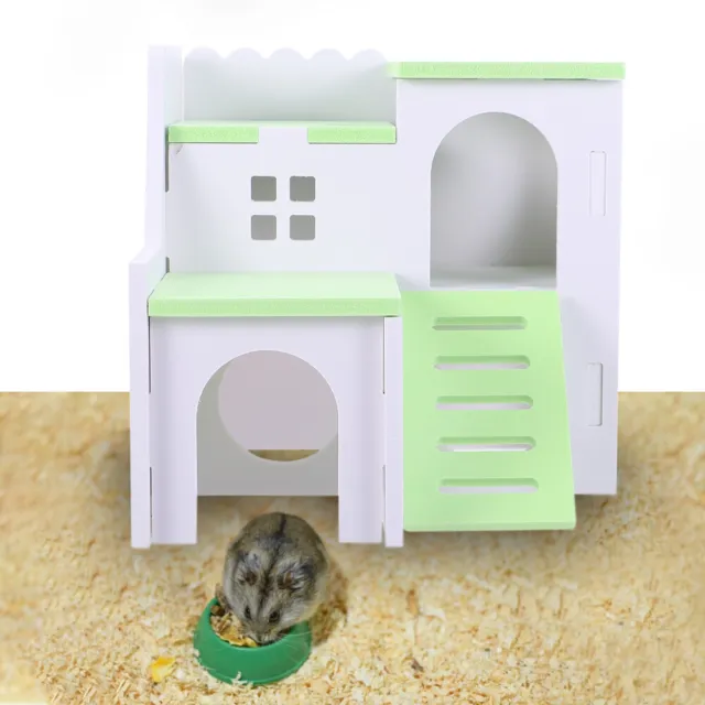 1pc kleines Hamsterhaus Holz Hamster Spielzeug Hamster Hideaway Hamster Käfig 2