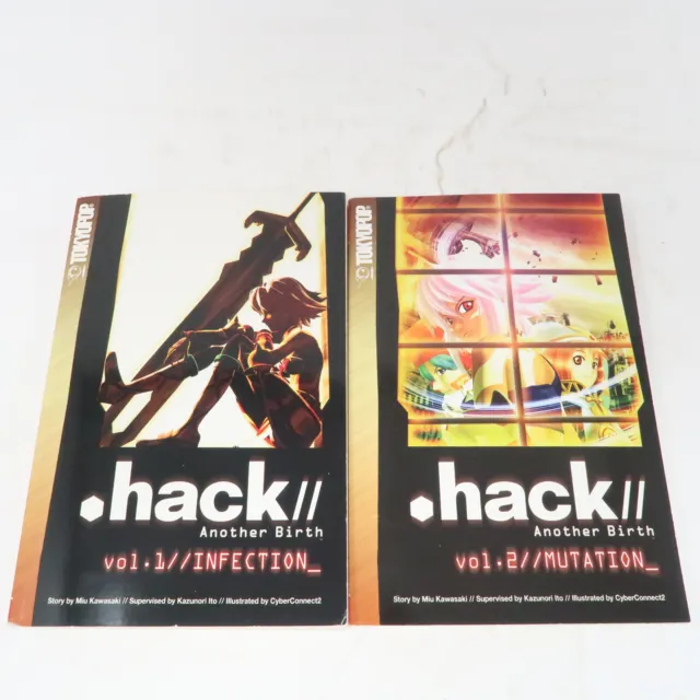 .hack Another Birth Vol 1-2 English Light Novel by Miu Kawasaki