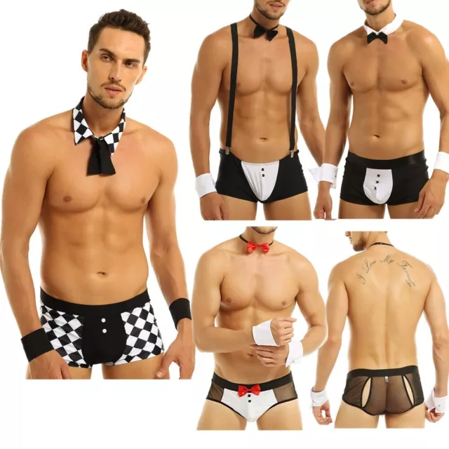 MENS NOVELTY SEXY Maids Waiter Costume Suit Boxer Briefs Underwear Collar  Cuffs £11.22 - PicClick UK