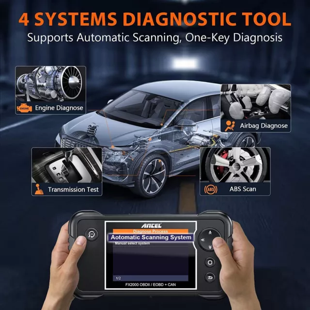 ANCEL FX2000 OBD2 Diagnosegerät Auto ABS SRS Übertragung Motor Scan Für Mercedes 2