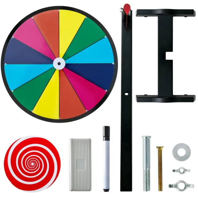 38CM Tabletop Spinning Prizes Wheel 12 Slots Spin The Fortune Game Wheel