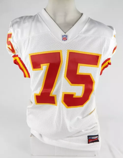 2001 Kansas City Chiefs Ian Allen #75 Game Issued White Jersey 46 DP70855