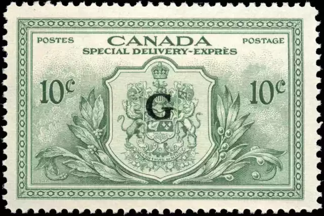 Canada Mint NH F-VF 10c Scott #EO2 Overprinted "G" 1950 Special D Stamp