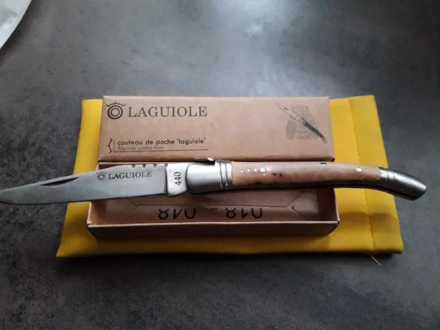 Acheter Couteau à pizza Laguiole avec manche en olivier, La Fourmi