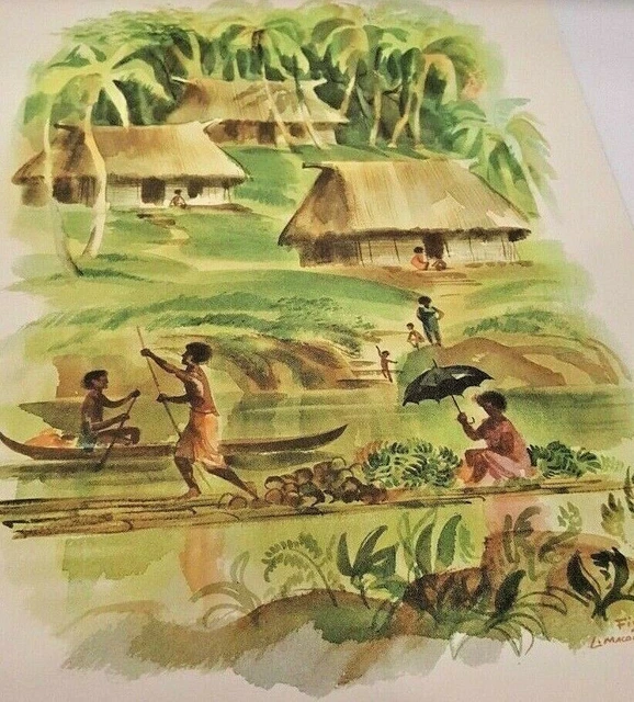 Vintage  1960'S TIKI  S.S. Lurline  MENU  FiJI  Matson Lines Mardi Gras night
