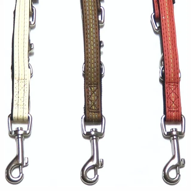 Nobby Führleine STITCH - 200 cm lang - Kunstleder Nylon Leine Hundeleine 2 m