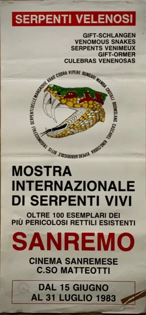 Schlangen - Plakat Ausstellung Internazionale- Sanremo - 1983
