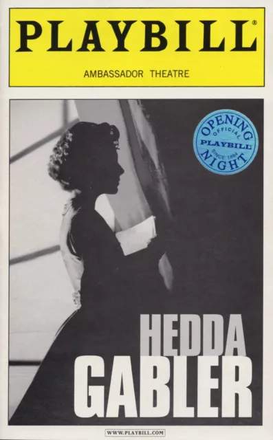 Kate Burton "HEDDA GABLER" Opening Night Broadway Playbill With Seal 2001