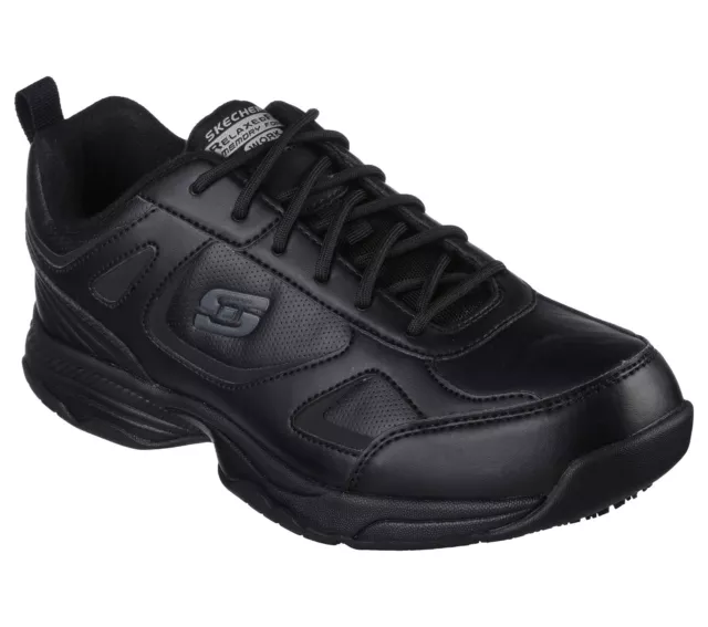 SKECHERS MENS WORK Relaxed Fit Dighton Slip Resistant Shoes - BLACK ...