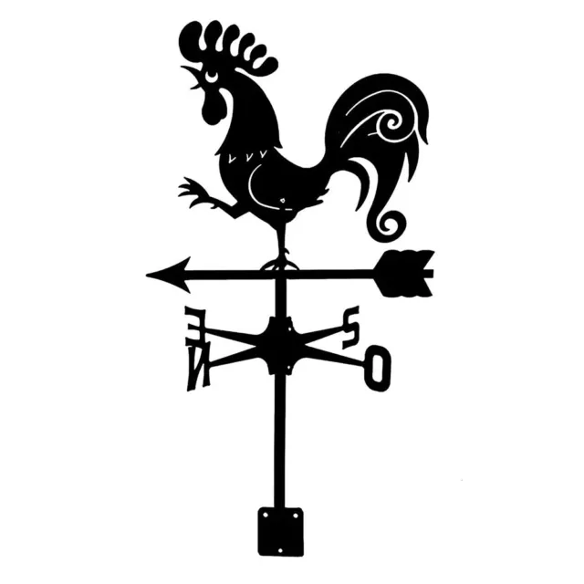 Halloween Witch Chicken Wind Vane Stainless Steel Yard Wind Direction Indicator 3