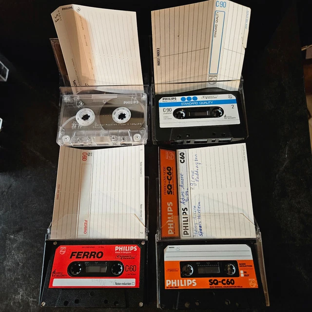 Lot De 26 Cassettes Audio K7 Philips C60 Et C90 Ferro/Ultra Ferro Neuve