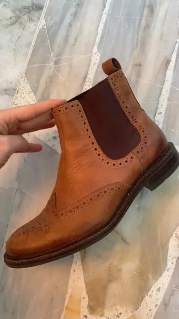 Boots Bottines modèle Chelsea cuir marron UNISEXE P. 39 PIER ONE