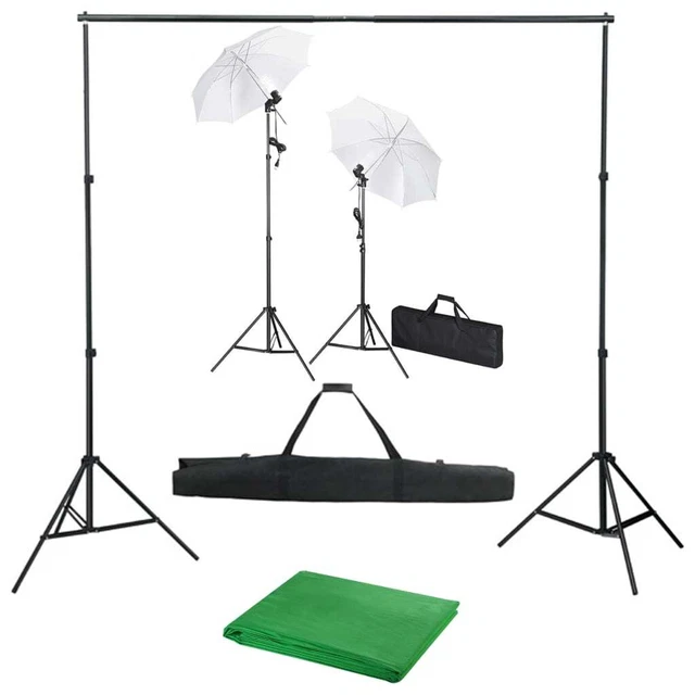Kit Studio Fotografico con Fondali Luci e Ombrelli 5199397