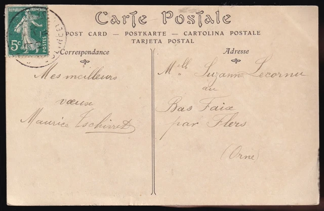 BOISSY Saint LIGHT 94 Château Prince de Wagram CPA written in Suzanne LECORNU 1900 2