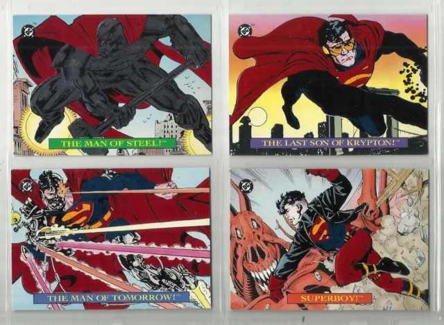 1993 DC Bloodlines (SkyBox) EMBOSSED "Complete Set" of 4 Chase Cards (S1-S4)