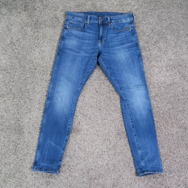G STAR RAW Jeans Mens 32 Blue Revend Skinny Mid Rise Stretch Denim ...