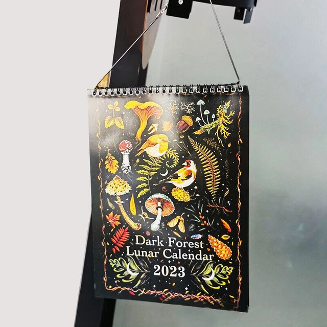 NEW DARK FOREST Lunar Calendar 2023 Wall Calendar Monthly Colorful Wall