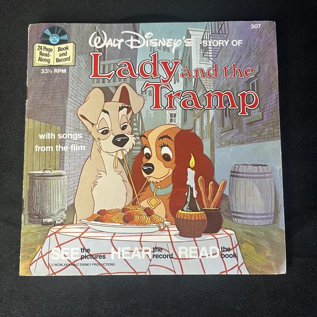 WALT DISNEY SEE Hear Read 33 1/3 tr/min Lady and the Tramp livre ...