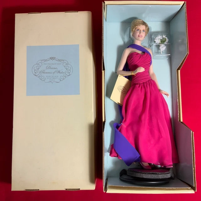 FRANKLIN MINT DIANA Princess of Wales Porcelain Portrait Doll of Culture Pink 10.50 PicClick UK