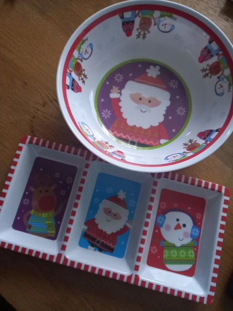 Christmas Themed serving bundle - plates, bowl, plater