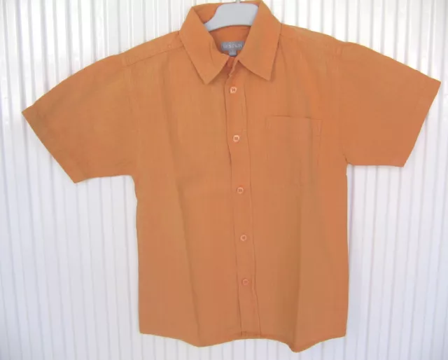 Chemise garçon 6 ans BEST WAY orange mc 100% coton