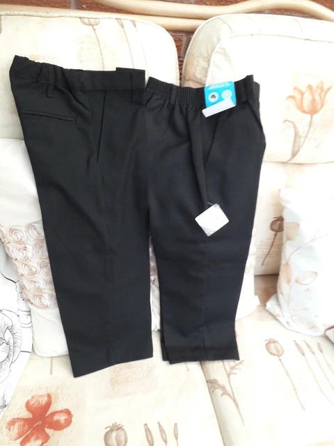Confezione da 2 pantaloni uniformi scuola ragazzi età 3-4 anni BN + 1 pantaloni usati