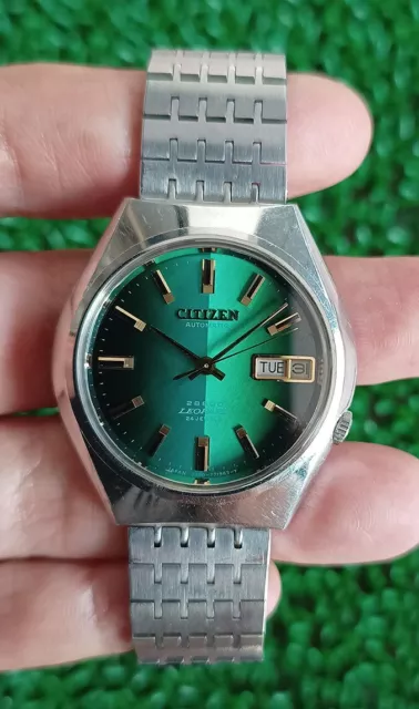 BELLISSIMO OROLOGIO VINTAGE Citizen Leopard 28800 Quadrante Verde Automatico 24 Jewels Japan EUR 161 86 PicClick IT