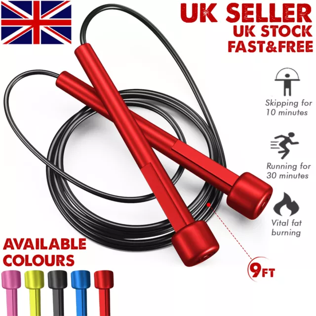 Adjustable Skipping Rope Gym Fitness Boxing Speed Exercise Jump Workout Skip Fit