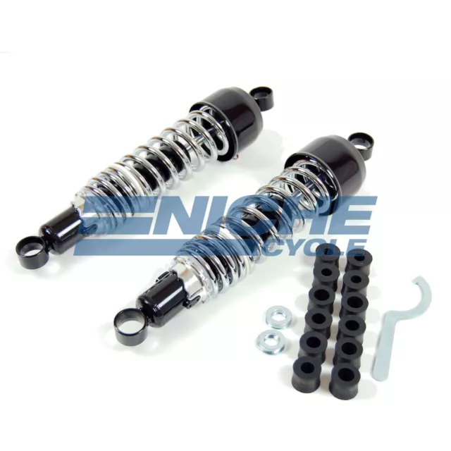 Yamaha RD400 C/D/E/F 76-79 325MM Eye/Eye Black/Chrome Rear Shocks