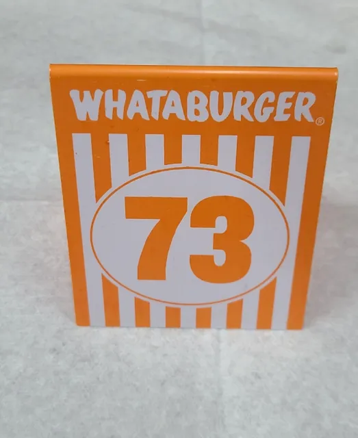 Individual WHATABURGER Restaurant Table Tent Number 73- Modern Glossy