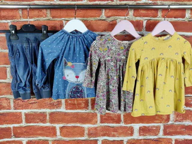 Baby Girls Bundle Age 6-9 Months Mothercare Next Dress Top Jeans Denim Set 74Cm