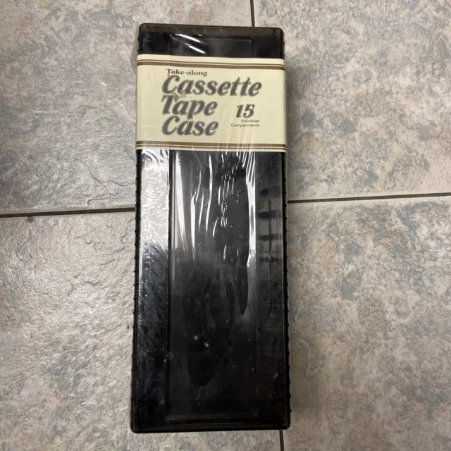 Vintage Take Along Cassette Tape Organizer Case Holds 15 New NOS USA